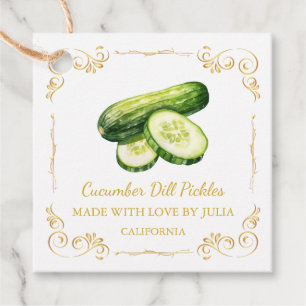 Etiqueta de bloqueio de picles quadrado de pepino 