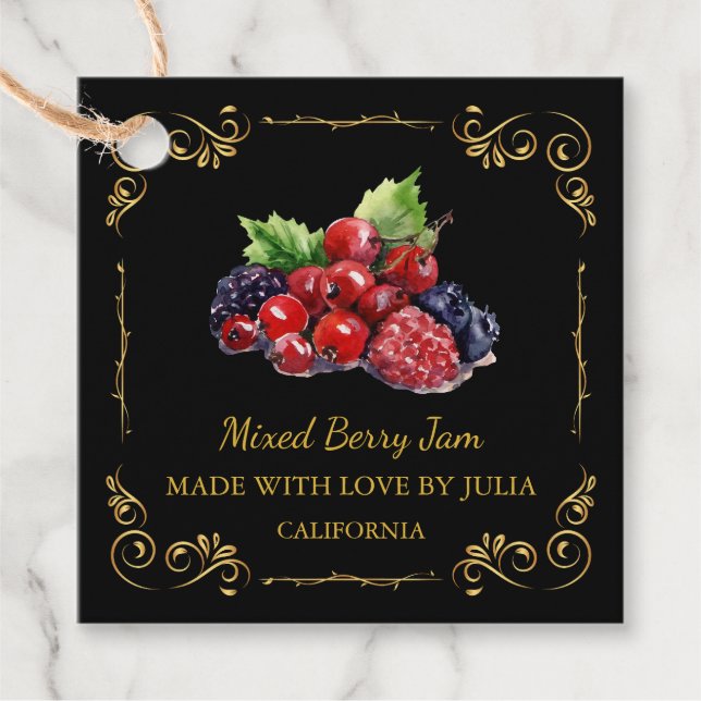 Etiqueta de Bloqueio Mista de Berry Jam Praça-Hang (Frente)