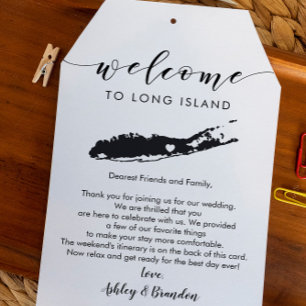 Etiqueta de Boas-Vindas de Casamento em Long Islan