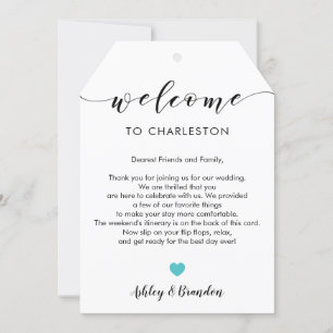 Etiqueta de Boas-vindas de Casamento Extra Grande,