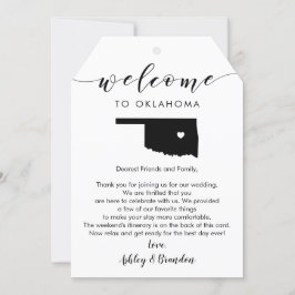 Etiqueta de Boas-vindas de Oklahoma, Carta, Itiner