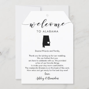 Etiqueta de Boas-vindas do Alabama, Carta Itinerár