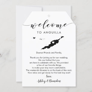 Etiqueta de Boas-vindas do Casamento de Anguila, L