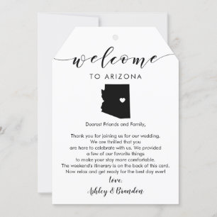 Etiqueta de Boas-vindas do Casamento de arizona, L