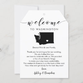 Etiqueta de Boas-vindas do Casamento de Washington