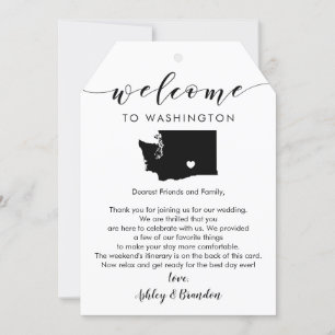 Etiqueta de Boas-vindas do Casamento de Washington