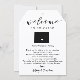 Etiqueta de Boas-vindas do Colorado Wedding, Carta
