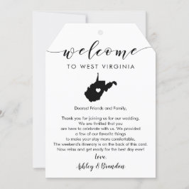 Etiqueta de Boas-vindas do West Virginia, Itinerár