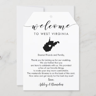 Etiqueta de Boas-vindas do West Virginia, Itinerár
