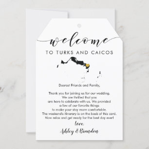 Etiqueta de Boas-vindas e Itinerário do Casamento