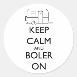 Etiqueta de Boler - mantenha a calma e o Boler