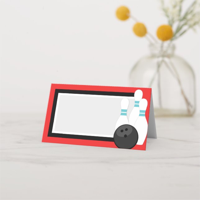 Etiqueta de Boliche de Dobragem Vermelha ou Placas (Frente)