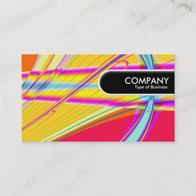 Etiqueta de Borda Arredondada - Abstrato Fractal 0 (Frente)