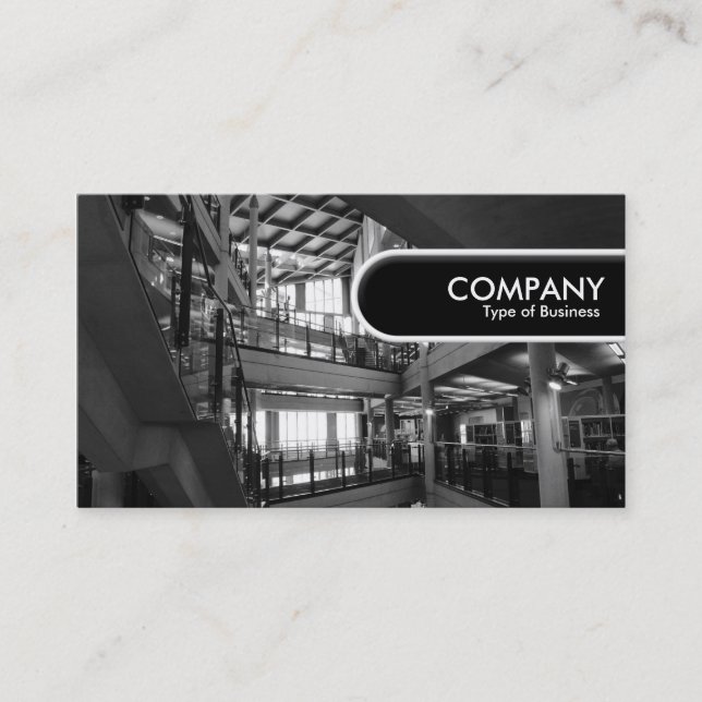 Etiqueta de Borda Arredondada - Interior Moderno (Frente)