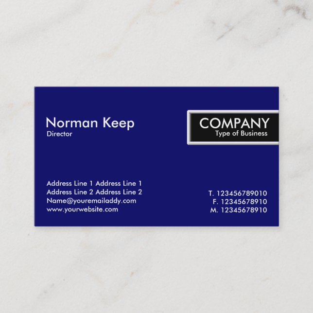 Etiqueta de borda - Azul escuro (000066) (Frente)