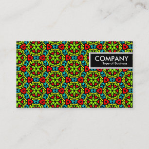 Etiqueta de borda - Geométrico da Flor Verde