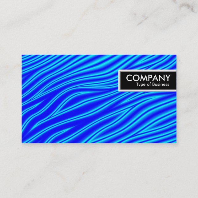 Etiqueta de borda - Ondas azuis (Frente)