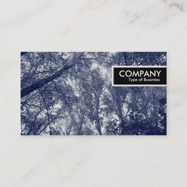 Etiqueta de borda - outono azul (Frente)