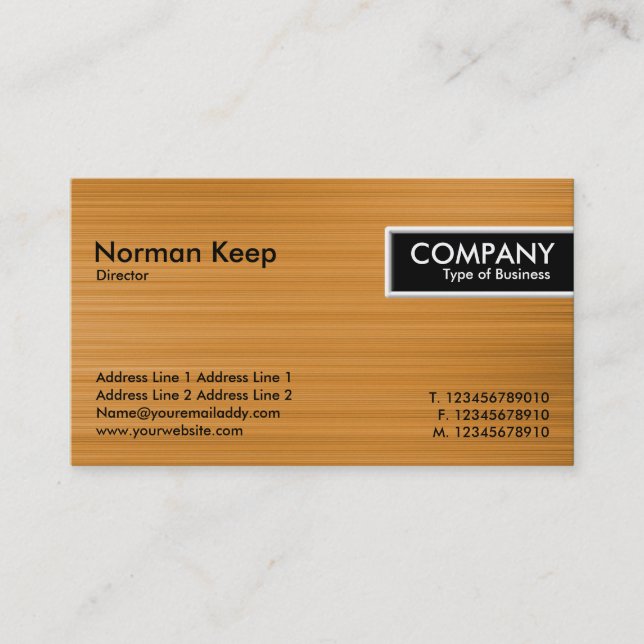 Etiqueta de Borda - Textura Ochre Brutada (Frente)