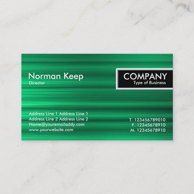 Etiqueta de borda - Textura verde esmagada (Frente)