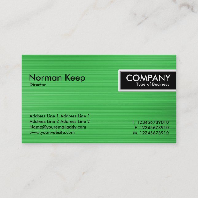 Etiqueta de borda - Textura verde esmagada (Frente)