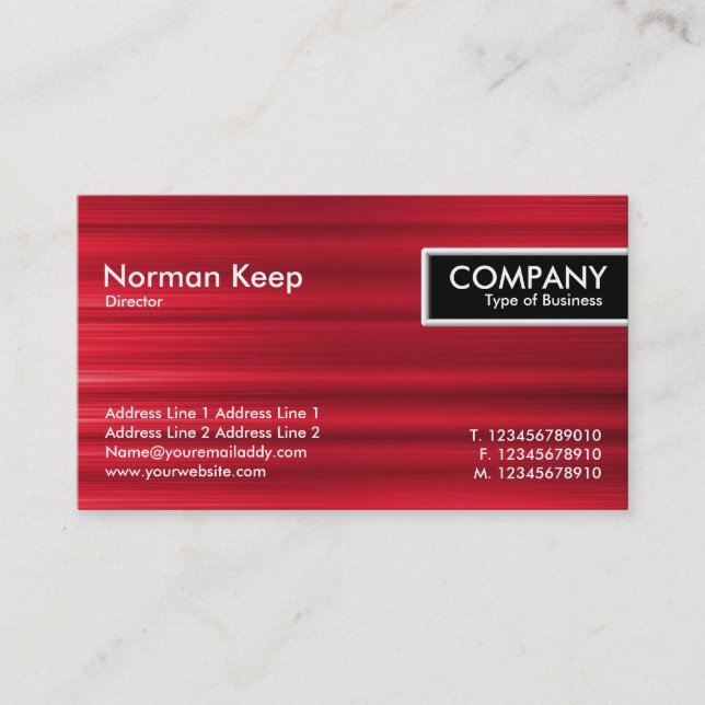 Etiqueta de Borda - Textura Vermelha Bruta (Frente)