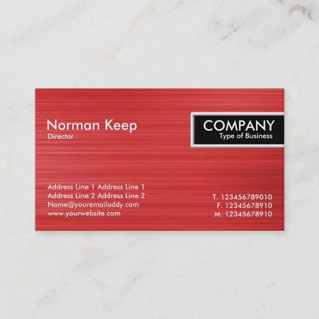 Etiqueta de Borda - Textura Vermelha Bruta (Frente)