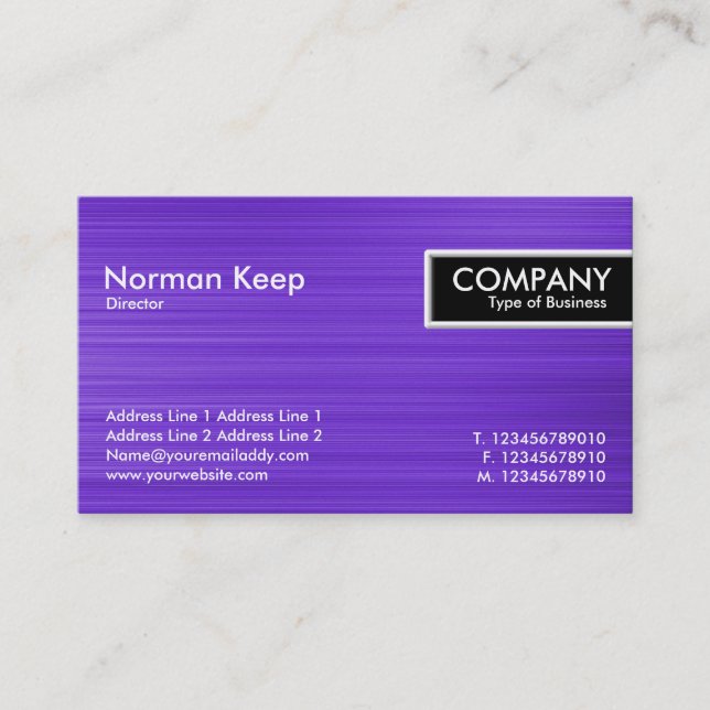 Etiqueta de Borda - Textura Violeta Bruta (Frente)