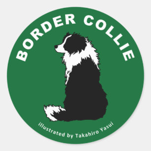 Etiqueta de border collie