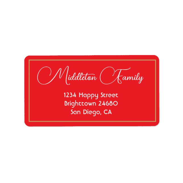 Etiqueta de Branco Sazonal Elegante de Natal (Frente)