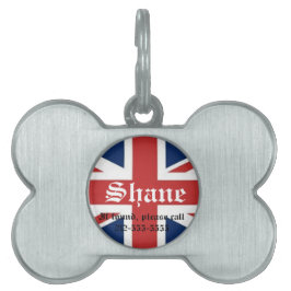 Etiqueta de Cão de Bandeira Britânica