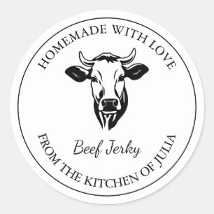 Etiqueta de carne de bovino casada