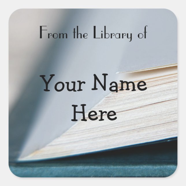 Etiqueta de Cartolina de Páginas do Livro (Frente)