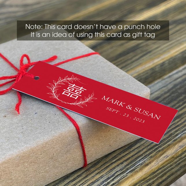 Etiqueta de Casamento de Felicidade Dupla Chinesa  (Criador carregado)