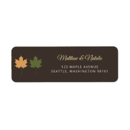 Etiqueta de Casamento de Outono com Chocolate Mal-