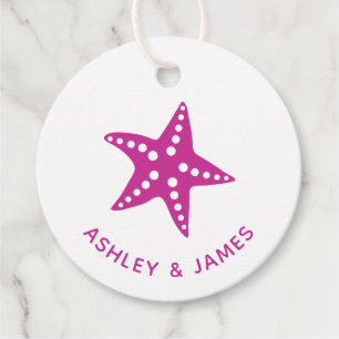 Etiqueta de casamento de Starfish para os favores