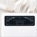 Etiqueta de Casamento de Tarot Elegante Silver<br><div class="desc">Design de casamento elegante e moderno inspirado num cartão de tarô. Design não é folha de papel real. Você pode personalizar isso ainda mais clicando no botão "PERSONALIZAR". Correspondência de Itens em nosso compro para um tema completo de festa. Para mais perguntas,  contacte-nos em ThePaperieGarden@gmail.com.</div>