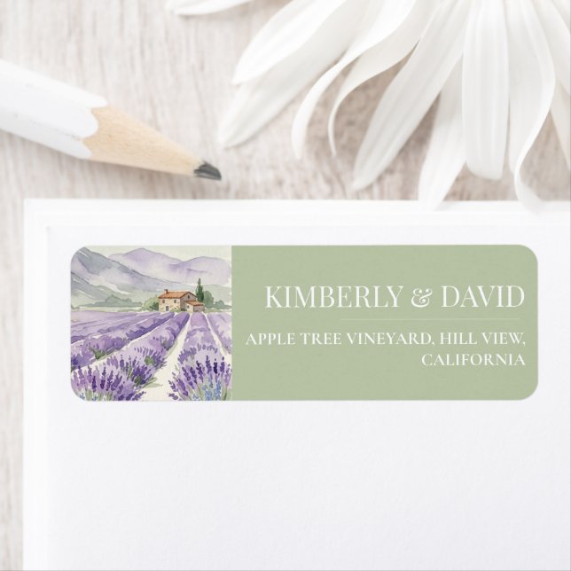 Etiqueta de Casamento Sage & Lavender (Insitu)