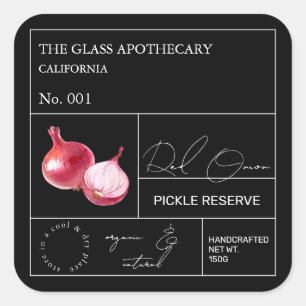 Etiqueta de Cebola Vermelha Apothecary