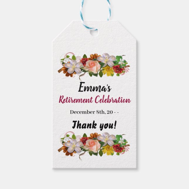 Etiqueta de Celebração de Aposentação (Frente)