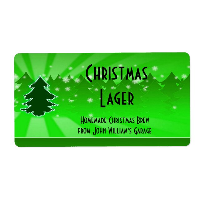 Etiqueta de Cerveja da Árvore de Natal (Frente)