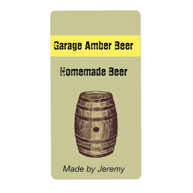 Etiqueta de Cerveja de Barrel (Frente)