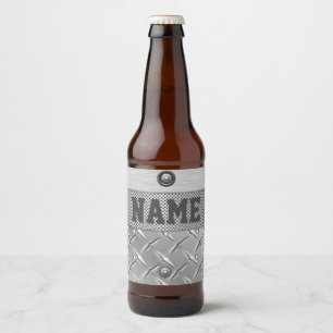 Etiqueta de Cerveja de Metal e Aço