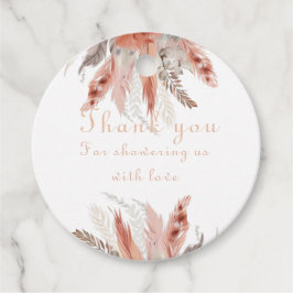 Etiqueta de Chá de fraldas de grama Chic Pampas