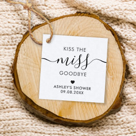 Etiqueta de Chá de Noiva Beijo a Noiva Despedida, 