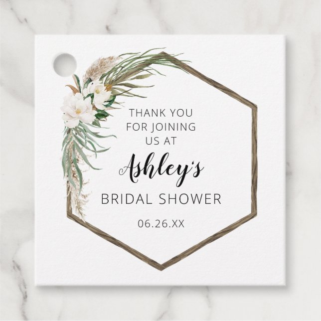 Etiqueta de Chá de panela Bohemian Wreath (Frente)