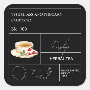 Etiqueta de Chá Herbal Rosehip