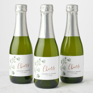 Etiqueta de Champanhe Botânico Eucalipto Leafy