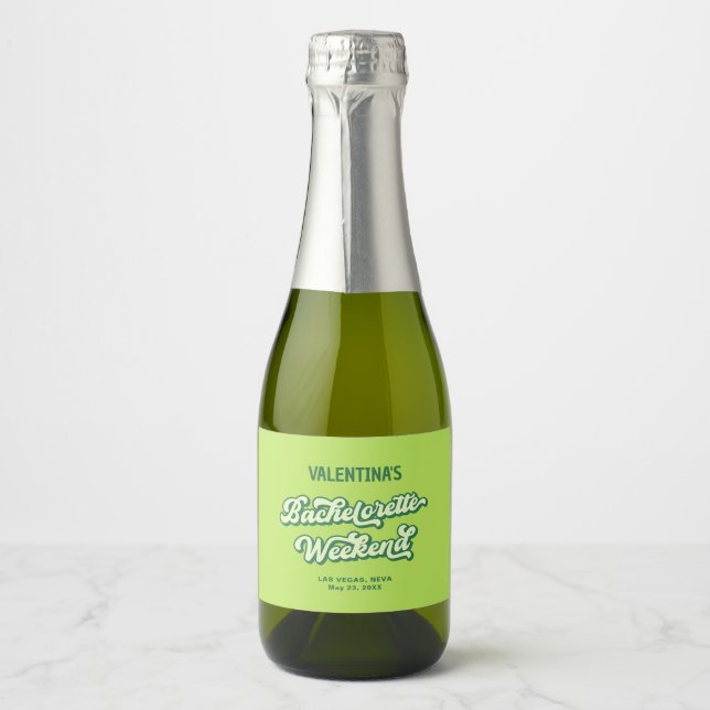 Etiqueta de champanhe para despedida de solteira G (Frente)