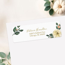 Etiqueta de Chás de Noiva de Abóbora Floral Pêsseg